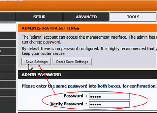 Come inserire la password sul router?