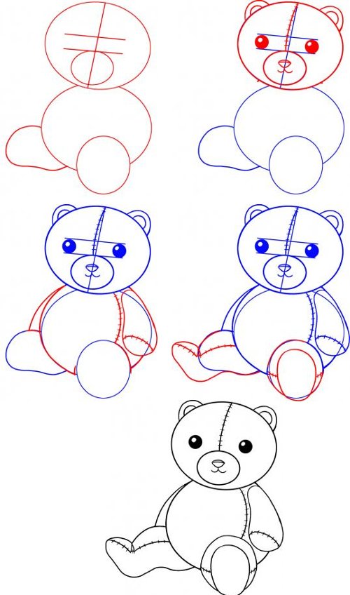 Come disegnare un cucciolo d'orso?